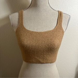 Everlane Women’s Knit Crop Top, Tan, size XS